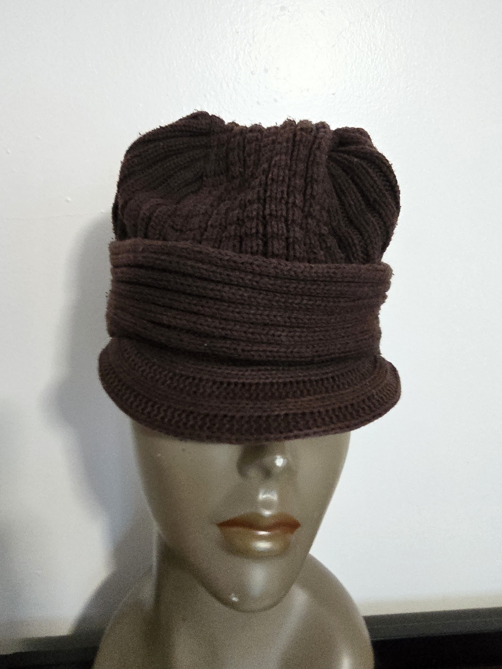 Lucky Brand Women's Brown Knit Brimmed Beanie
